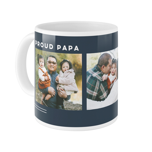 Corner Frame Bold Mug, White,  , 11oz, Black
