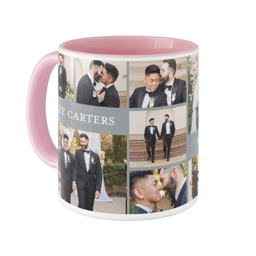 Gallery of Twelve Text Mug, Pink, , 11oz, Multicolor, multi