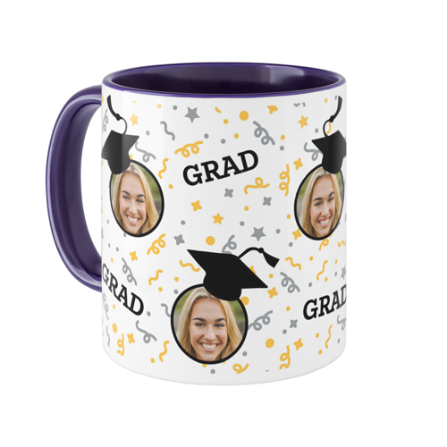 Floating Grad Mug, Blue,  , 11oz, Gray