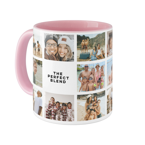 Grid Gallery Mug, Pink,  , 11oz, Multicolor