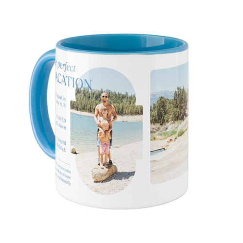 Travel Infographic Mug, Light Blue, , 11oz, White, white