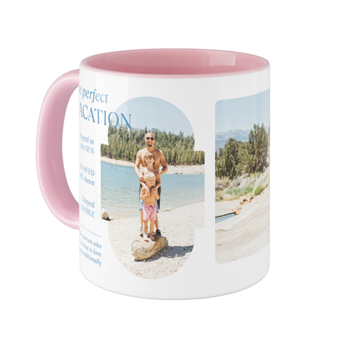 Travel Infographic Mug, Pink, , 11oz, White, white