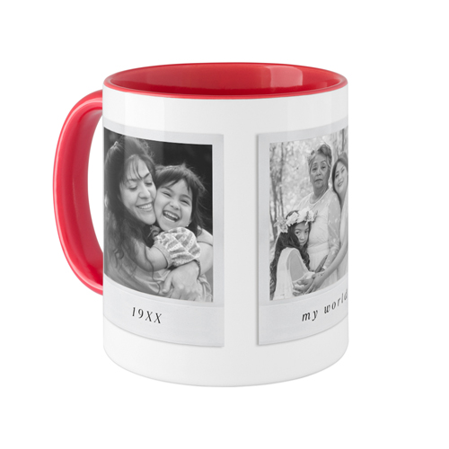 Simple Photo Frames Mug, Red,  , 11oz, White