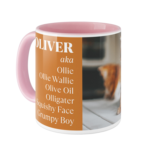Favorite Nicknames Mug, Pink, , 11oz, Multicolor, multi