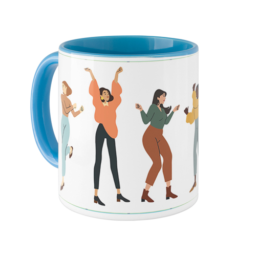 Dancing Queens Mug, Light Blue,  , 11oz, Multicolor