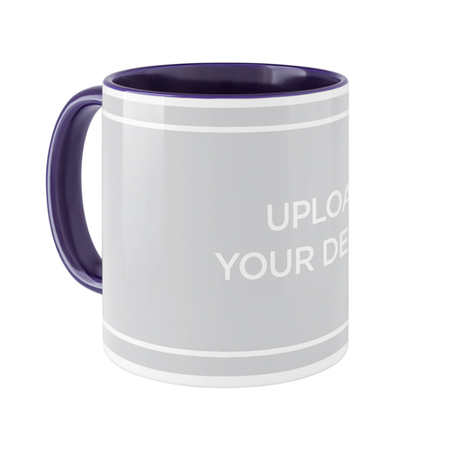 Upload Your Own Design Mug, Blue,  , 11oz, Multicolor