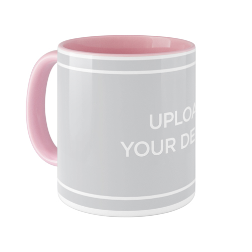 Upload Your Own Design Mug, Pink,  , 11oz, Multicolor