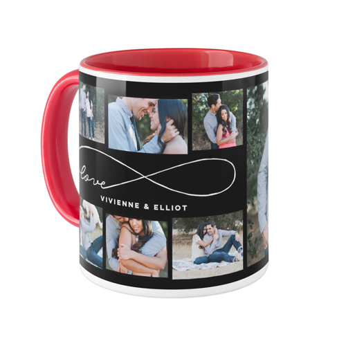 Love Infinity Mug, Red,  , 11oz, Black