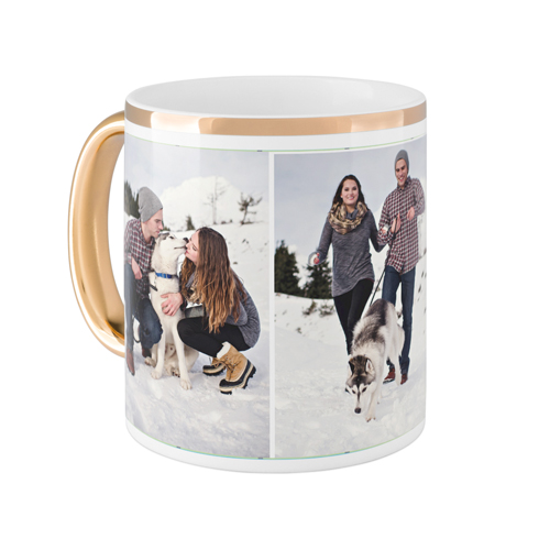 Pets Gallery of Three Mug, Gold Handle, , 11oz, Multicolor, multi