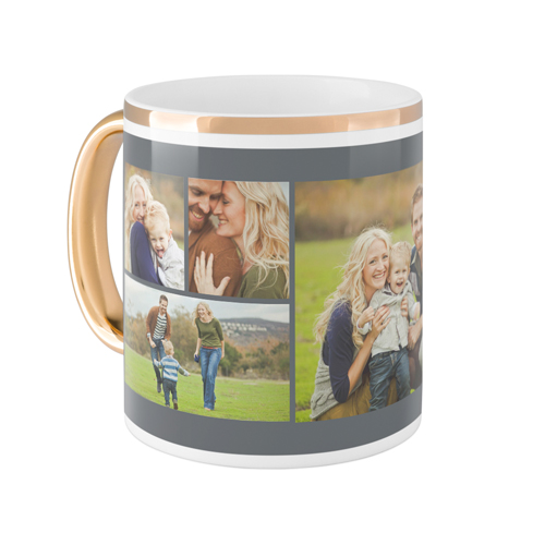 Gallery of Six Mug, Gold Handle, , 11oz, Multicolor, multi