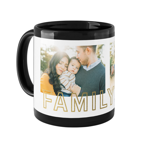 Contemporary Family Collage Mug, Black,  , 11oz, White
