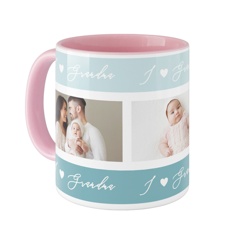 I Heart Grandma Mug, Pink,  , 11oz, Blue