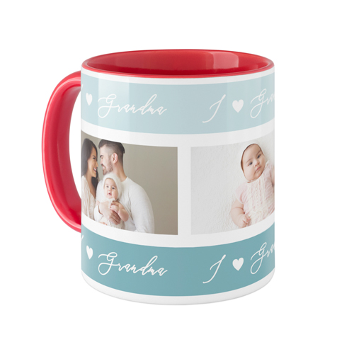 I Heart Grandma Mug, Red,  , 11oz, Blue