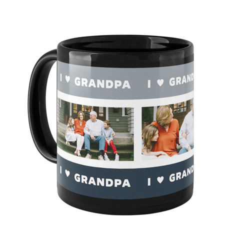 I Heart Grandpa Mug, Black,  , 11oz, Black