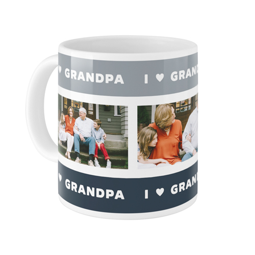 I Heart Grandpa Mug, White,  , 11oz, Black