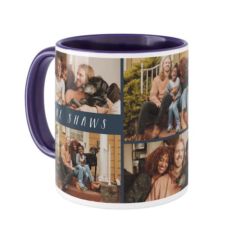 Gallery of Six Text Mug, Blue, , 11oz, Multicolor, multi
