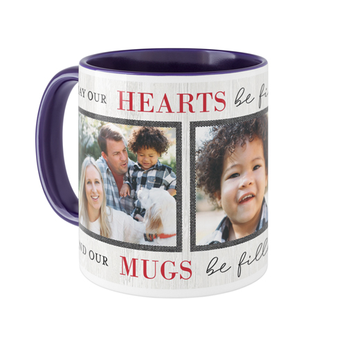 Hearts Be Filled Mug, Blue,  , 11oz, Red