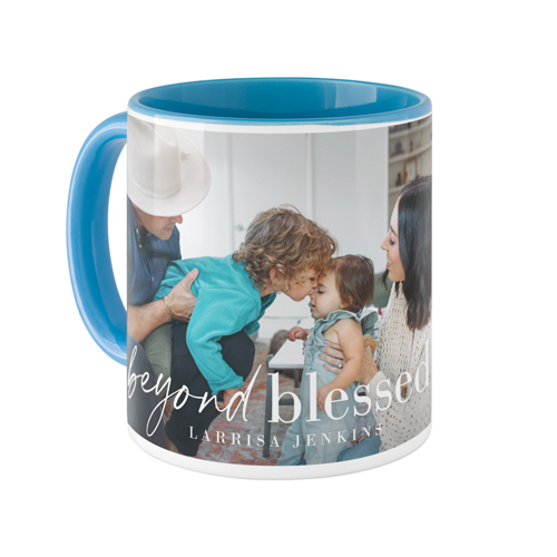 Simply Beyond Blessed Mug, Light Blue,  , 11oz, White