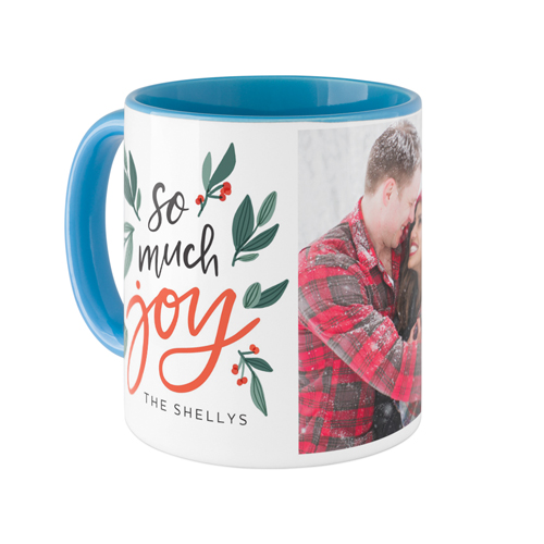 So Much Joy Mug, Light Blue,  , 11oz, Red