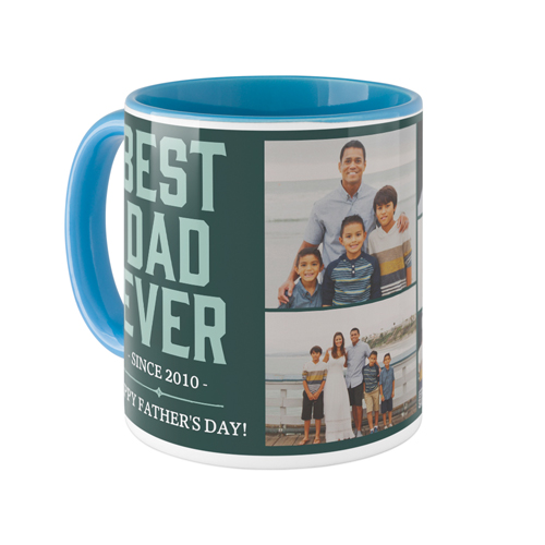 Best Dad Mug, Light Blue,  , 11oz, Green