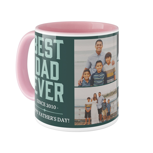 Best Dad Mug, Pink,  , 11oz, Green