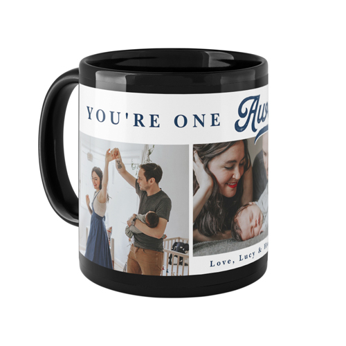 Retro Awesome Mug, Black,  , 11oz, Blue