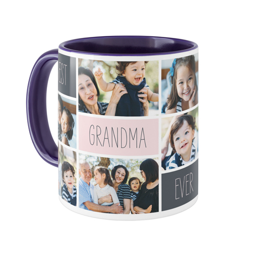 The Greatest Grid Mug, Blue,  , 11oz, Pink