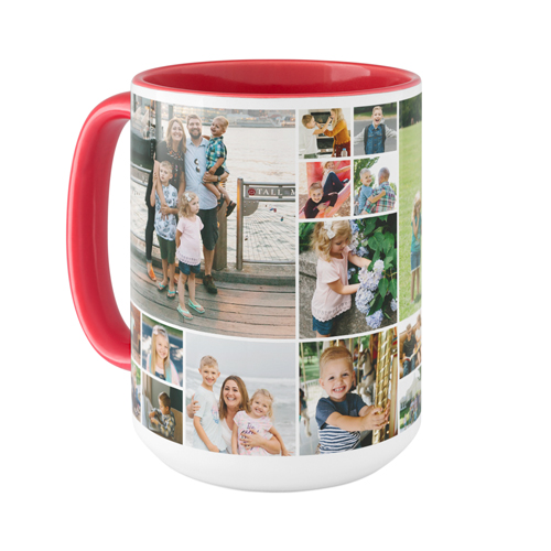 Gallery Collage Mug, Red,  , 15oz, Multicolor