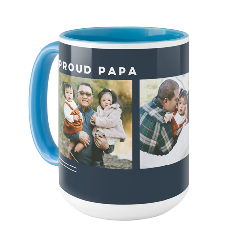 Corner Frame Bold Mug, Light Blue, , 15oz, Black, silhouette