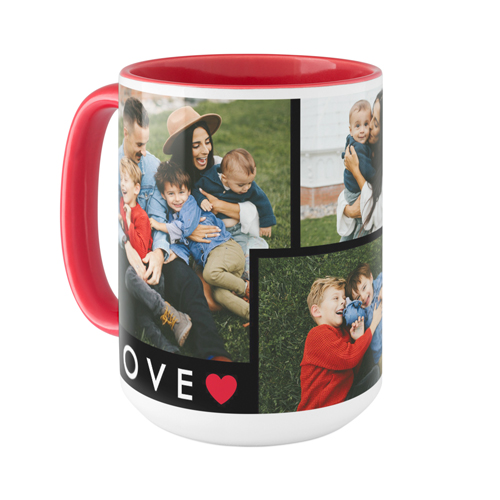 Modern Love Mug, Red, , 15oz, Red, fire engine