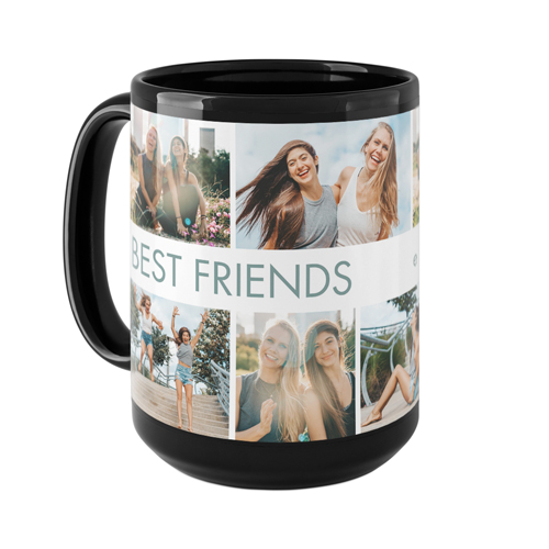 Gallery of Eight Banner Mug, Black, , 15oz, Multicolor, multi