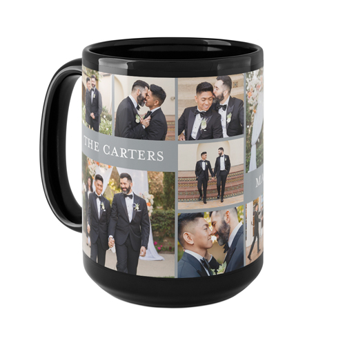 Gallery of Twelve Text Mug, Black, , 15oz, Multicolor, multi