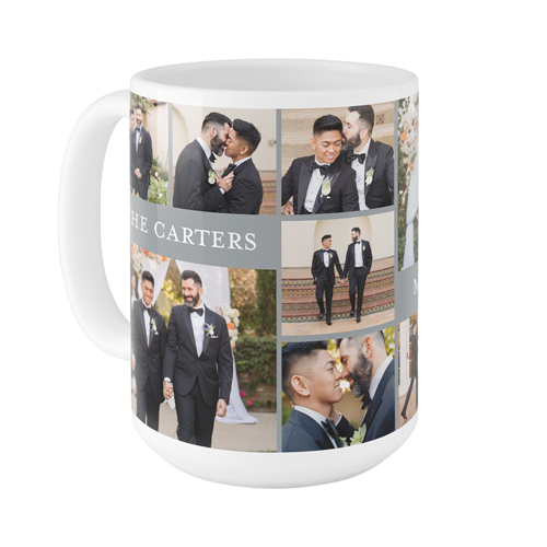 Gallery of Twelve Text Mug, White, , 15oz, Multicolor, multi