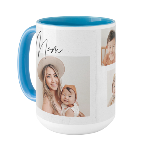 XOXO Mom Mug, Light Blue, , 15oz, White, white