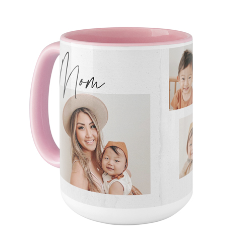 XOXO Mom Mug, Pink,  , 15oz, White