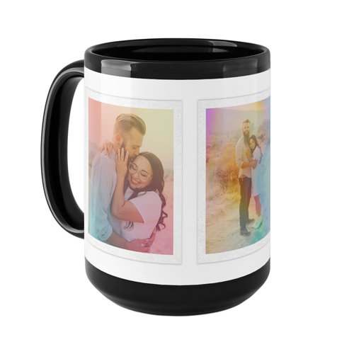 Rainbow Aura Frame Mug, Black, , 15oz, White, white