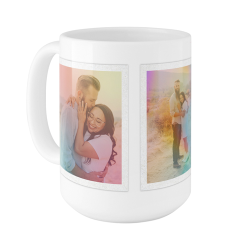 Rainbow Aura Frame Mug, White, , 15oz, White, white