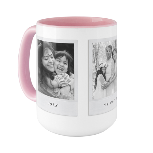 Simple Photo Frames Mug, Pink,  , 15oz, White