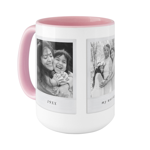 Simple Photo Frames Mug, Pink, , 15oz, White, white