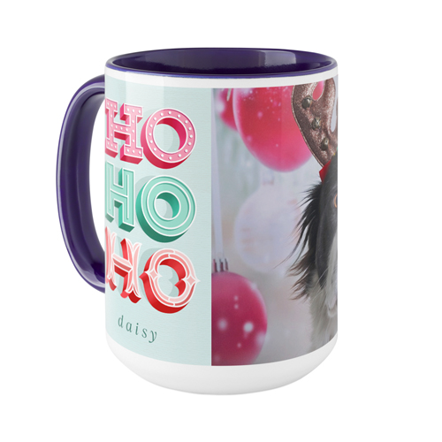 Holly Jolly Holiday Mug, Blue,  , 15oz, Blue