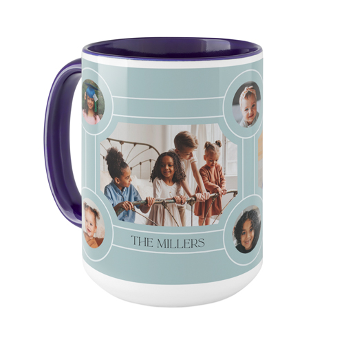 Vintage Family Tree Mug, Blue,  , 15oz, Blue