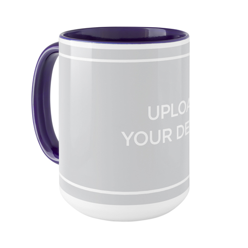 Upload Your Own Design Mug, Blue,  , 15oz, Multicolor