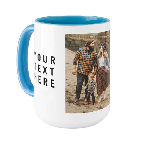 Gallery of Two Text Mug, Light Blue,  , 15oz, Multicolor
