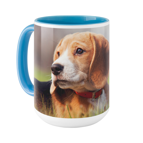 Pets Photo Gallery Mug, Light Blue, , 15oz, Multicolor, multi