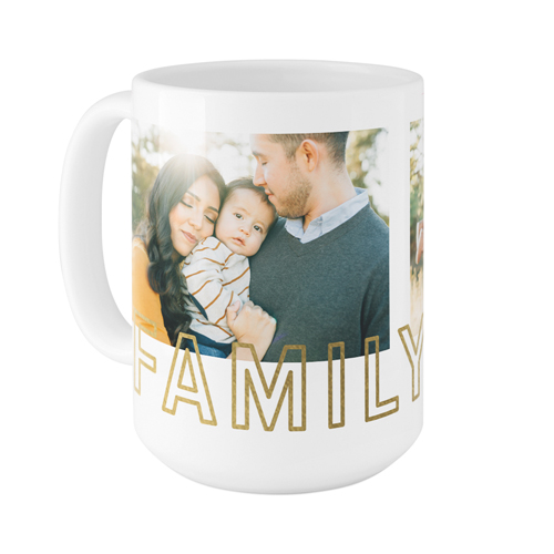 Contemporary Family Collage Mug, White,  , 15oz, White