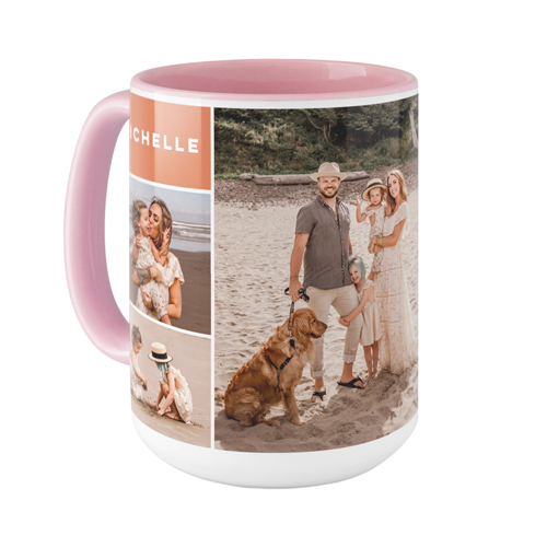 Monogram Memories Mug, Pink,  , 15oz, Blue