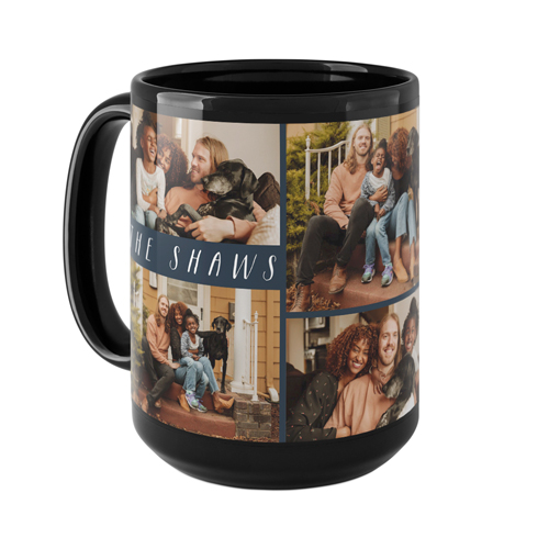 Gallery of Six Text Mug, Black, , 15oz, Multicolor, multi