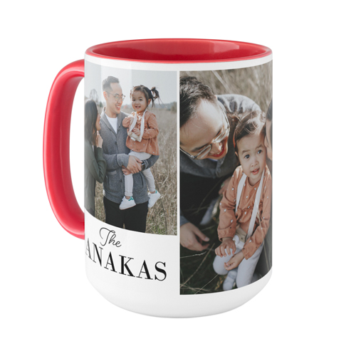 Gallery of Three Text Mug, Red, , 15oz, Multicolor, multi