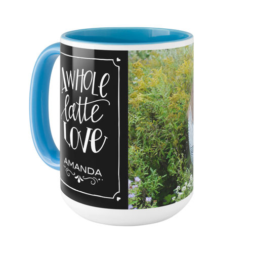 Whole Latte Love Mug, Light Blue,  , 15oz, Black