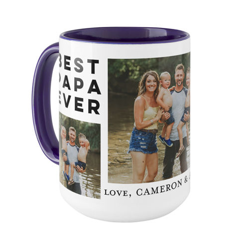 Gallery of Four Text Mug, Blue, , 15oz, Multicolor, multi